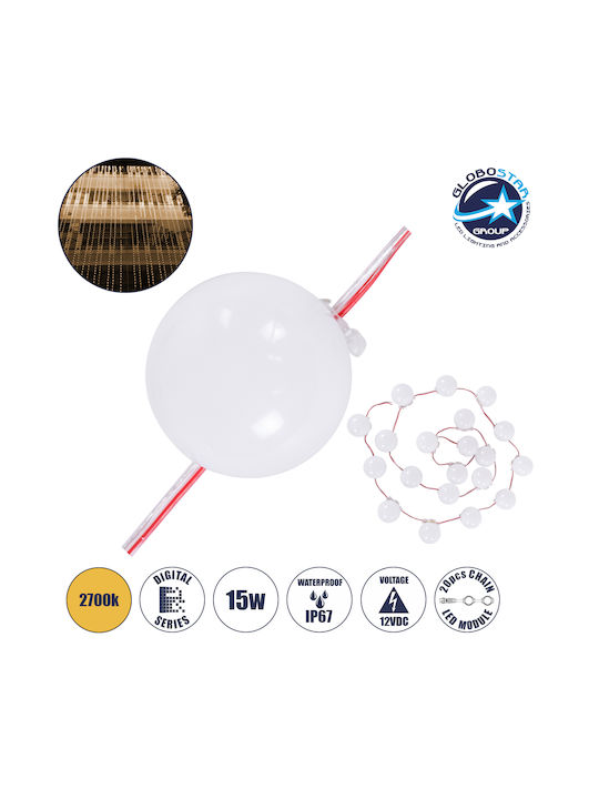 GloboStar Wasserdichte Lichterkette LED 2m mit 20 Lampen GloboStar Wasserdichte Lichterkette LED 2m mit 20 Lampen