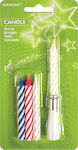 Amscan Birthday Candles Birthday Candle Regular Multicolored 4pcs 674472