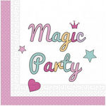 Party Napkins Magic Party Pink 33x33cm. 20pcs