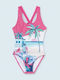 Mayoral Palm Tree Kids Swimwear One-Piece Pink