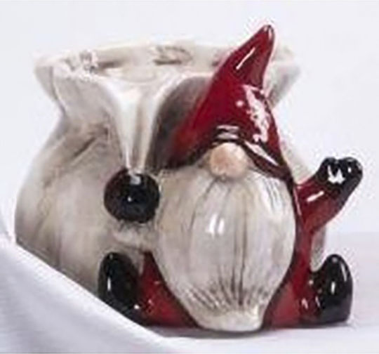 Iliadis Ornament de masă de Crăciun Bol Ceramic Multicolor L13xW10xD9cm.