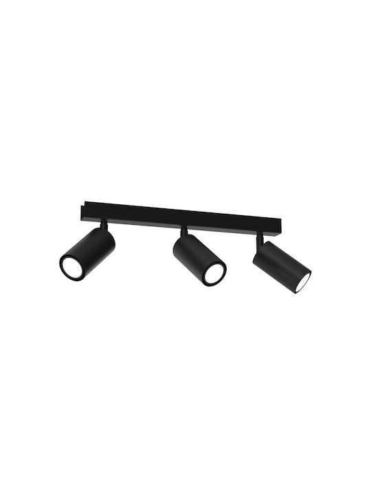 Eko Light Hudson Triple Spot with Socket GU10 in Black Color
