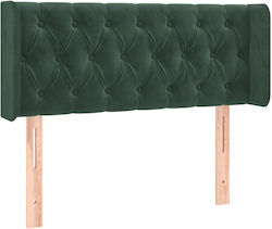 vidaXL LED Bed Headboard Fabric Dark Green 103x...