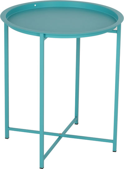 Tisch für kleine Außenbereiche Stabil Samuel Turquoise 46x46x52cm