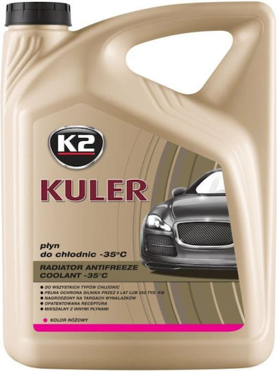 K2 Kuler Αντιψυκτικό Υγρό Ψυγείου Αυτοκινήτου G13 -35°C Ροζ Χρώμα 5lt