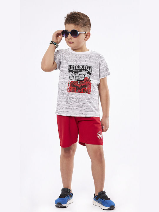 Hashtag Kids Set with Shorts Summer 2pcs Gray