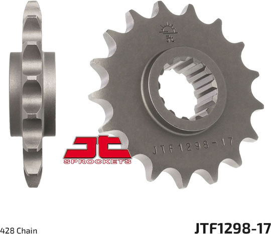 JT Sprockets Γρανάζι Μπροστά 17 Δοντιών για Honda CBR 250