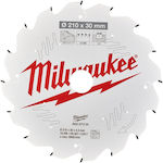 Milwaukee 4932471324 Disc de tăiere Lemn 210mm 1buc