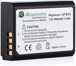 Powerextra CN-LPE10 Батерия 1600mAh Съвместима с Canon LP-E10
