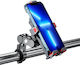 Kewig M23-C Mount Phone Motorcycle with Adjustable Arm for Steering Wheel Anti-vibration 360° Rotating 360° Mobile Base 3.5" to 7.0" for Motorbike/Bike Aluminium with Safety Lock