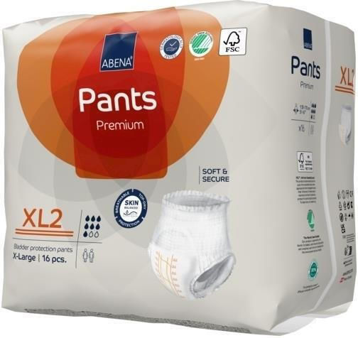 Abena Pants Premium Πάνες Βρακάκι Ακράτειας XL2 XLarge 16τμχ
