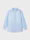 Mayoral Kids Linen Shirt Light Blue