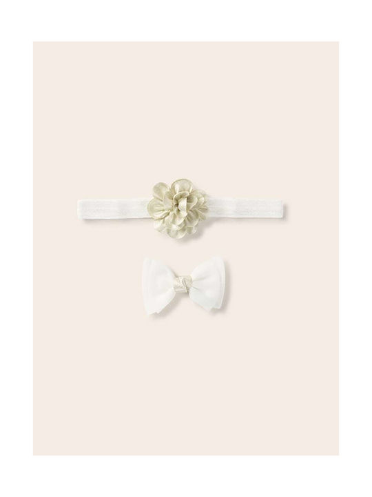 Mayoral Kids Hair Band Set with Bobby Pins White 2pcs