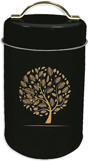 TnS Tree General Use Vase with Lid Metallic Black 10x10x16.5cm