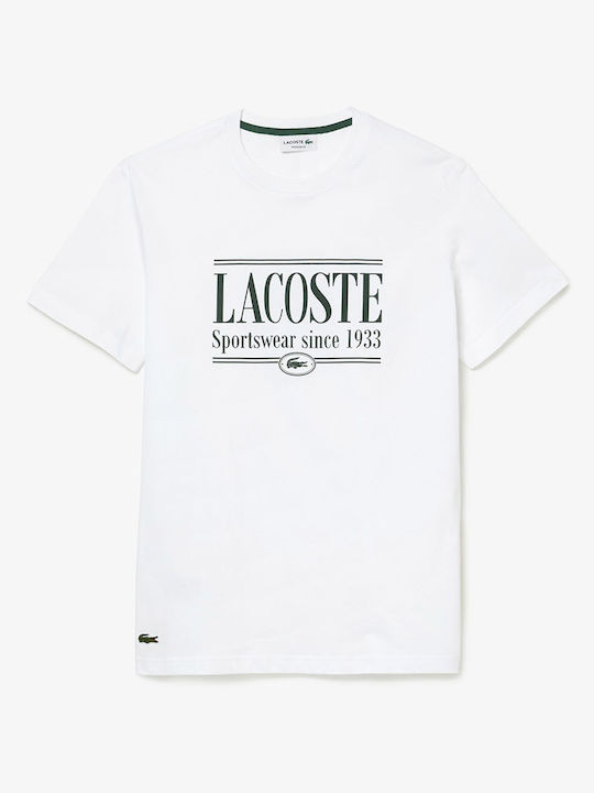 Lacoste Ανδρικό T-shirt Λευκό Μονόχρωμο 3