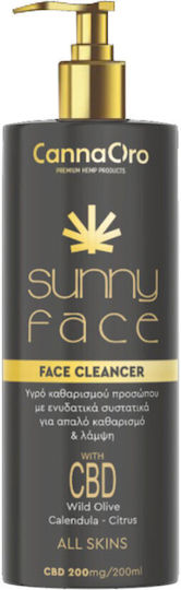 CannaOro Sunny Face Gel Hanfprodukte (CBD) 200mg mit Pumpe 200ml