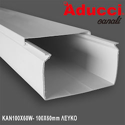 Lucas Aducci Canal de Cablu din Plastic 100x60mm 2m Alb 2m