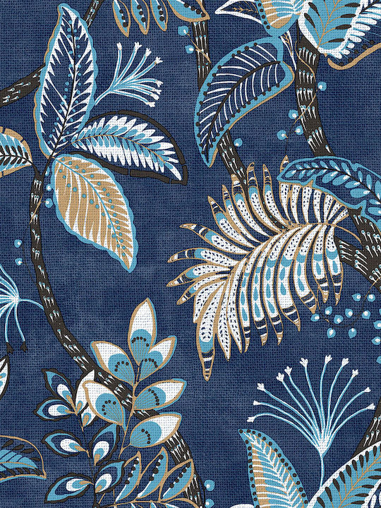 Wallpaper Vinyl Blue L1005xW53cm