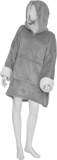Fleece Blanket with Sleeves 85x118cm Grey