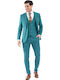 100-23 Men's Summer Suit with Vest Petrol