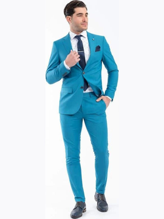 Vittorio Artist Summer Men's Suit Light Blue