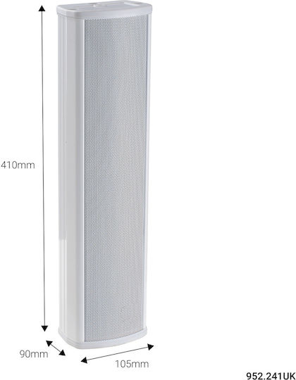 Adastra AD-SC16V Επιτοίχιο Ηχείο 16W (Τεμάχιο) 10x9x70εκ. Λευκό
