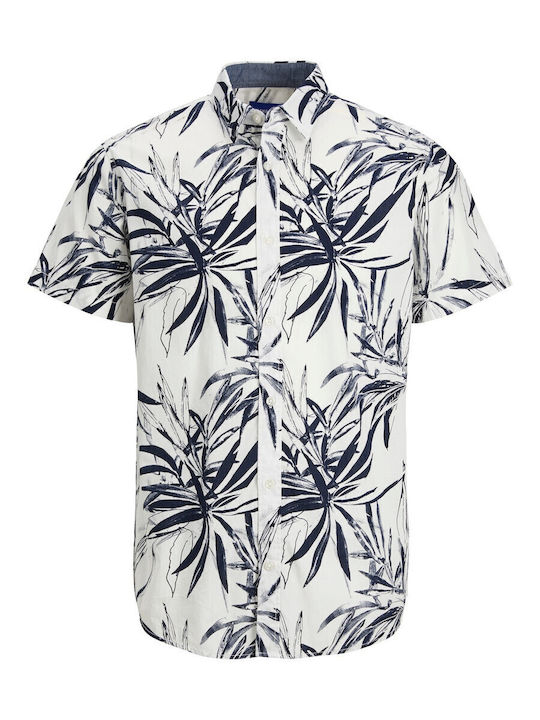 Kids Floral Shirt Short Sleeve Gray