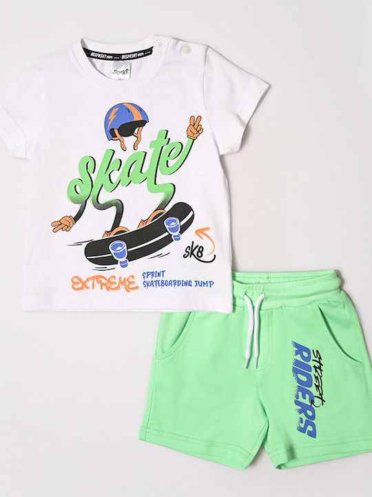 Sprint Kids Set with Shorts Summer 2pcs Green