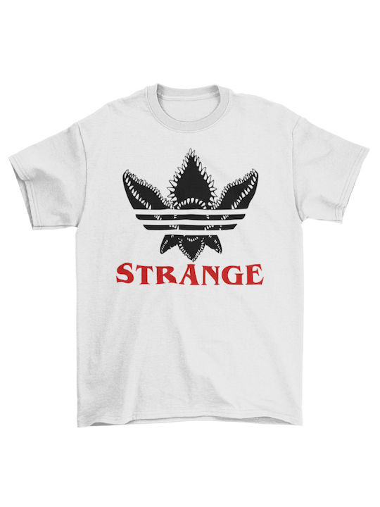 T-shirt Stranger Things Strange σε Λευκό χρώμα