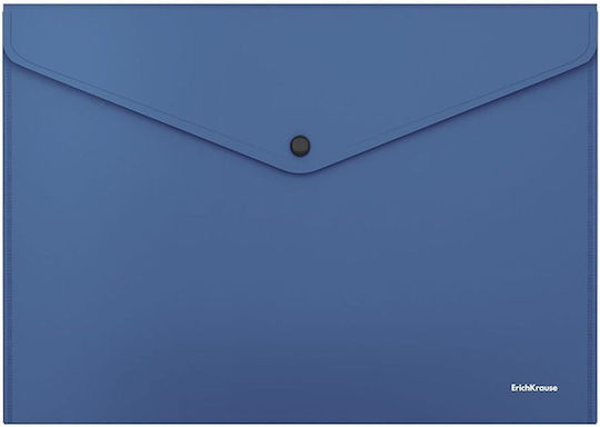 ErichKrause Folder with Button for Paper A4 Blue