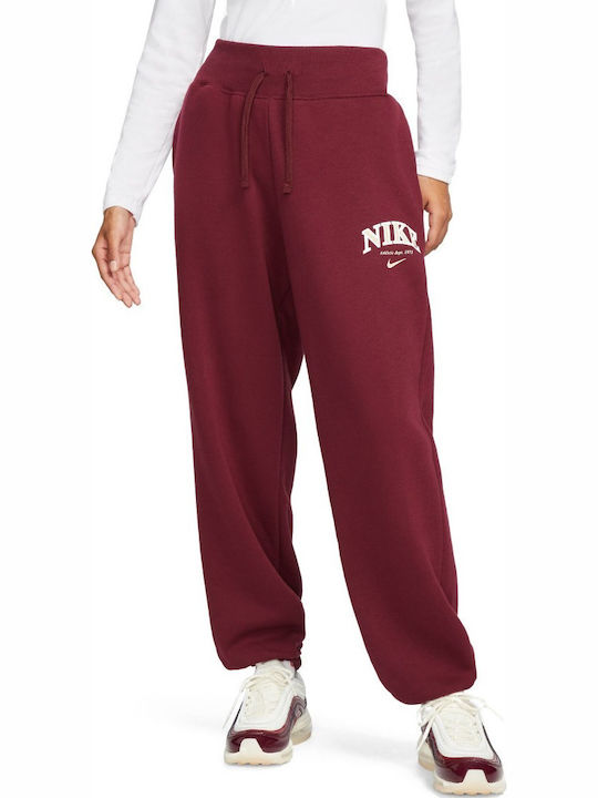 Nike Παντελόνι Φόρμας Fleece Μπορντό