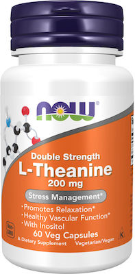 Now Foods L-Theanine 200mg 60 φυτικές κάψουλες