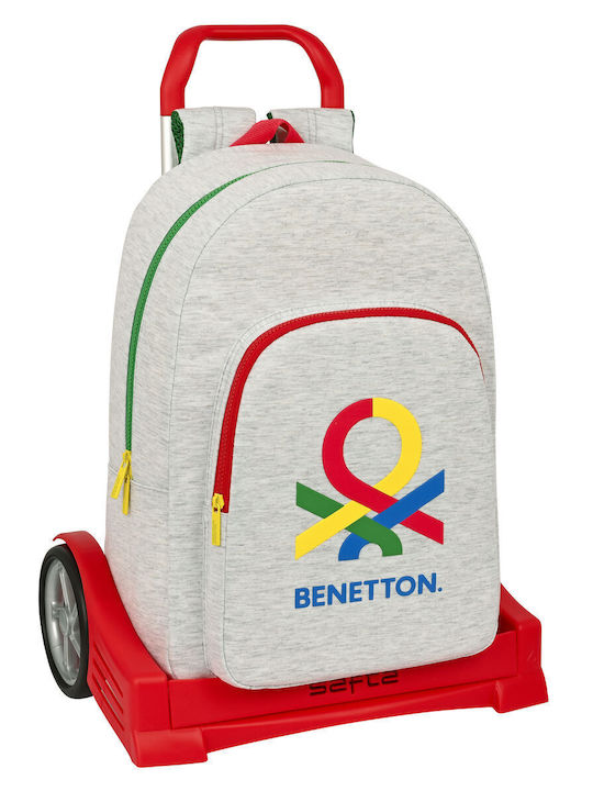 Benetton Pop Schulranzen Trolley Grundschule, Grundschule in Gray Farbe L30 x B14 x H46cm S4308057