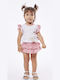 Εβίτα Kids Set with Skirt Summer 2pcs White