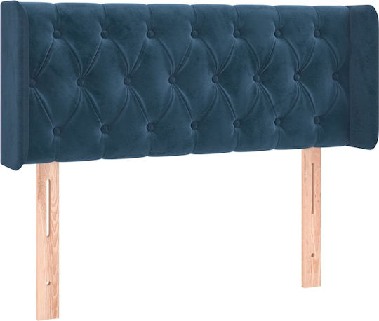 vidaXL Tăblie De Pat Din Țesătură Albastru Închis 103x88cm