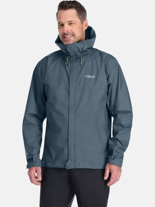 Rab Downpour Eco Jacket Hardshell Orion Blue