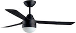 Bayside Megara 531018 Deckenventilator 122cm mit Licht und Fernbedienung Black