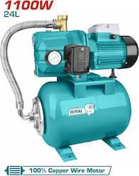 Total Water Pressure Pump with Horizontal Container 24lt 1.5hp