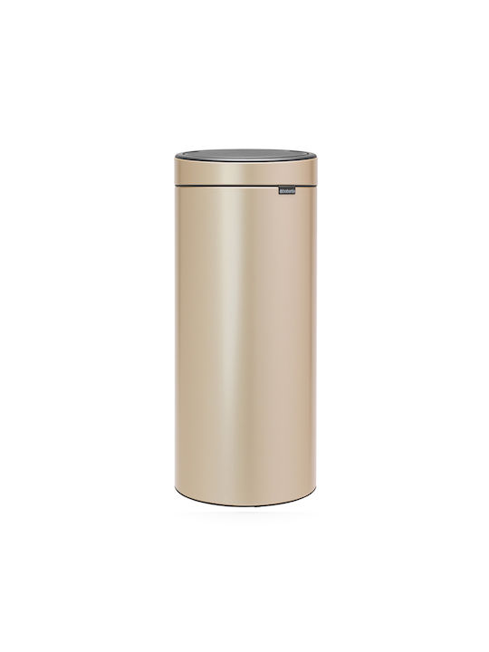 Brabantia Touch New Stainless Steel Waste Bin 30lt Champagne
