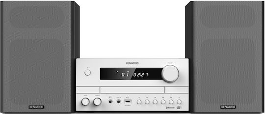 Kenwood Ηχοσύστημα 2.0 M-822DAB 100W με CD / Digital Media Player και Bluetooth Λευκό