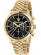 Maserati Epoca Herrenuhr 42mm Batterie mit Gold Metallarmband