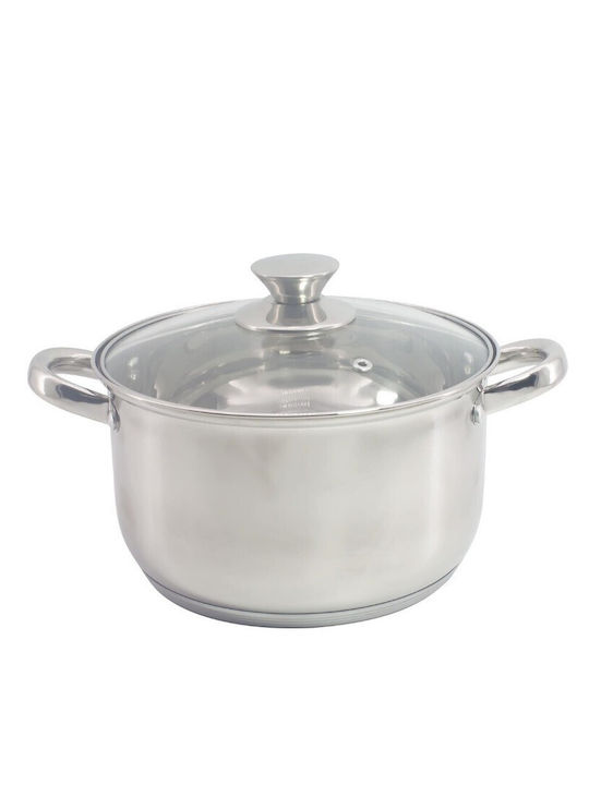 Rosberg Βαθιά Ανοξείδωτη Κατσαρόλα 4.5lt / 22cm