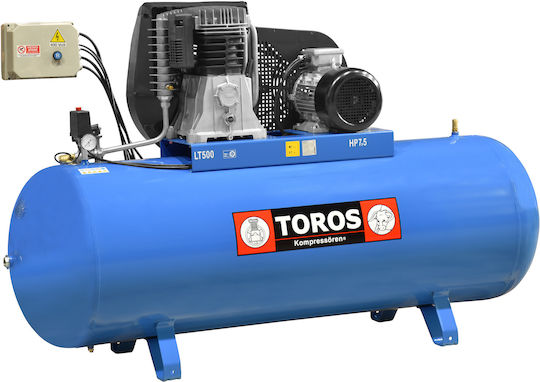 Toros Τριφασικό Κομπρεσέρ Αέρος με Ισχύ 7.5hp και Αεροφυλάκιο 500lt