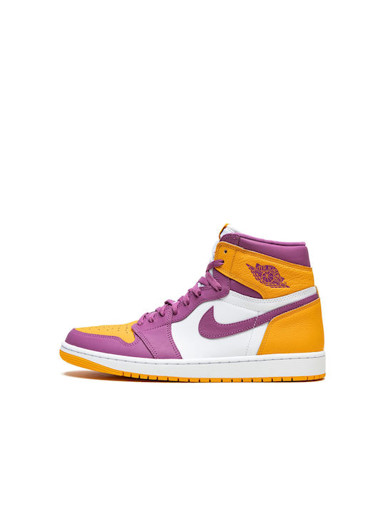 Jordan Air Jordan 1 Bărbați Sneakers University Gold and Light Bordeaux