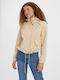Vero Moda Women's Short Lifestyle Jacket for Spring or Autumn with Hood Beige