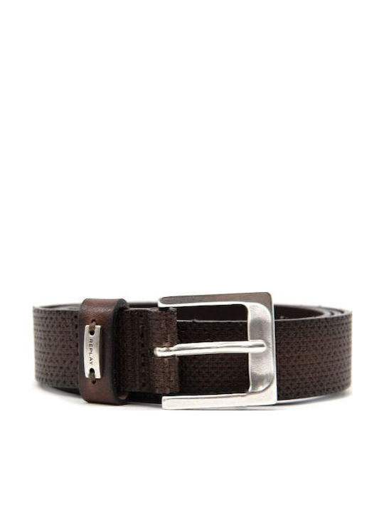 Replay Men's Belt Leather Brown