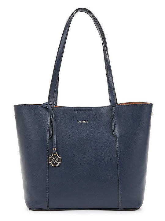 Verde Women's Bag Shopper Shoulder Navy Blue