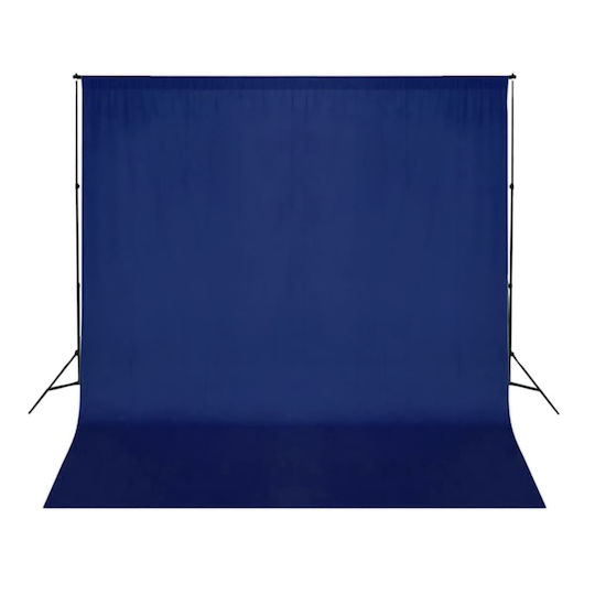 vidaXL Photography Backdrop Fabric 300x300cm Blue 190246