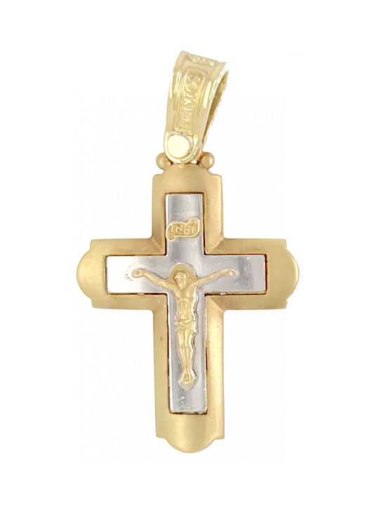 Triantos Gold Kreuz 14K mit dem Gekreuzigten