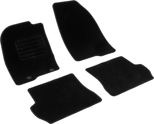 Rigum Set of Front and Rear Mats 4pcs for Mazda 2 2003 2007 Black